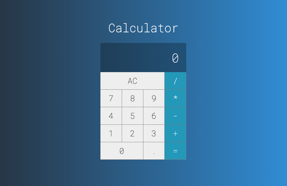 Calculator developed with React